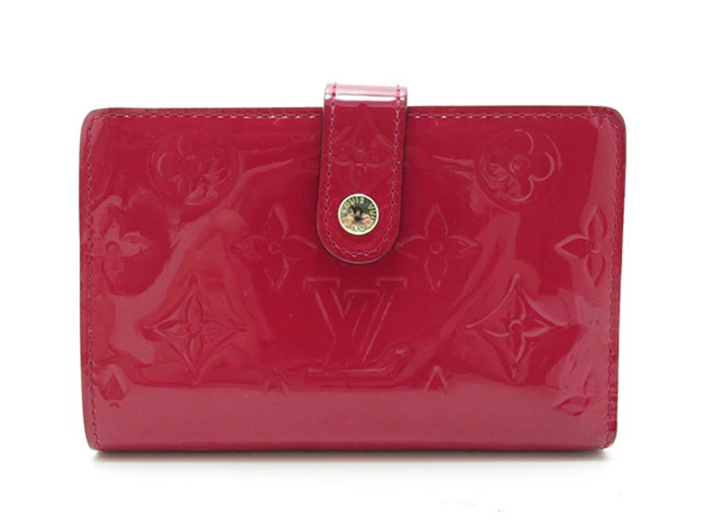 LOUIS VUITTON Wallet Accessories Portefeuille Viennois Vernis Rose Pink Indien